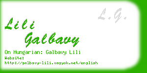 lili galbavy business card